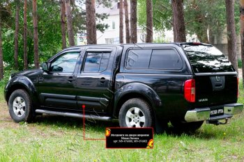 7 249 р. Молдинги дверей RA (широкие, комплект) Nissan Navara 2 D40 дорестайлинг (2004-2010) (Поверхность глянец (под покраску), Неокрашенные)  с доставкой в г. Пермь. Увеличить фотографию 2