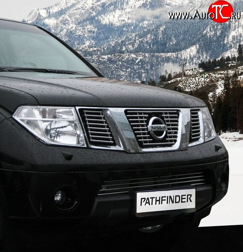 7 289 р. Декоративные вставки решетки радиатора Novline  Nissan Navara  2 D40 - Pathfinder  R51  с доставкой в г. Пермь