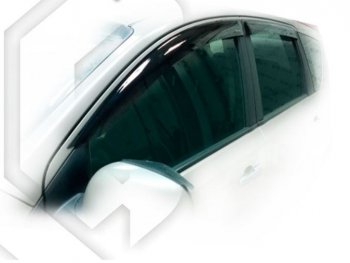 Дефлектора окон (правый руль) CA-Plastic Nissan Note  1 (2008-2013) E11 рестайлинг (Classic полупрозрачный, Без хром.молдинга)