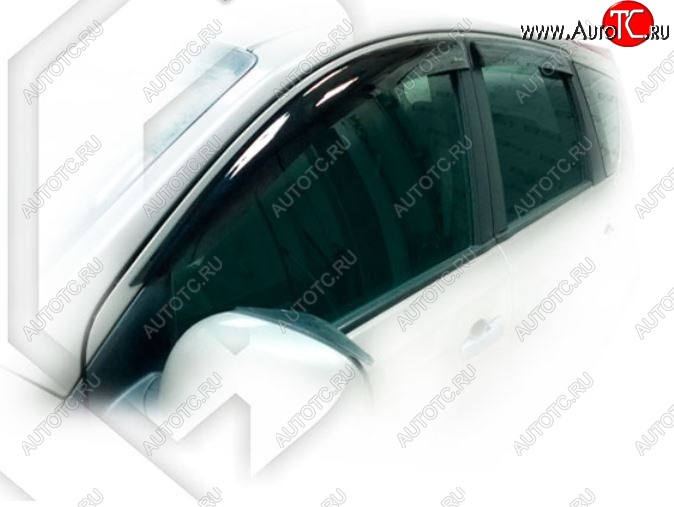 1 999 р. Дефлектора окон (правый руль) CA-Plastic  Nissan Note  1 (2008-2013) E11 рестайлинг (Classic полупрозрачный, Без хром.молдинга)  с доставкой в г. Пермь