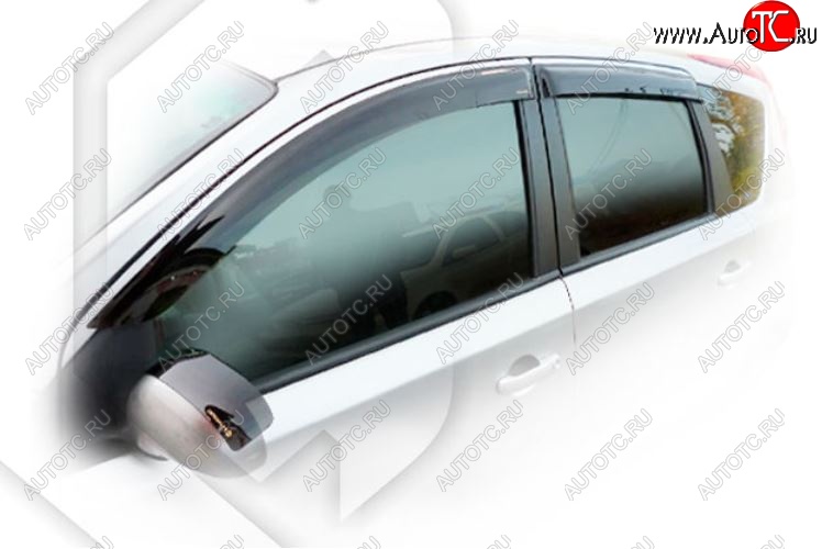 1 999 р. Дефлектора окон (правый руль) CA-Plastic  Nissan Note  1 (2004-2008) E11 дорестайлинг (Classic полупрозрачный, Без хром.молдинга)  с доставкой в г. Пермь
