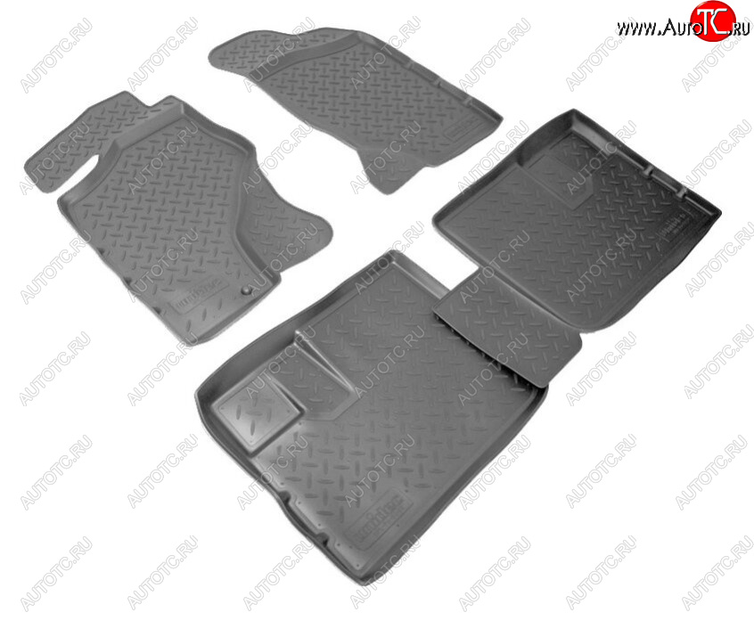 2 599 р. Комплект ковриков в салон Norplast Unidec Nissan NP300 (2008-2013) (Цвет: черный)  с доставкой в г. Пермь