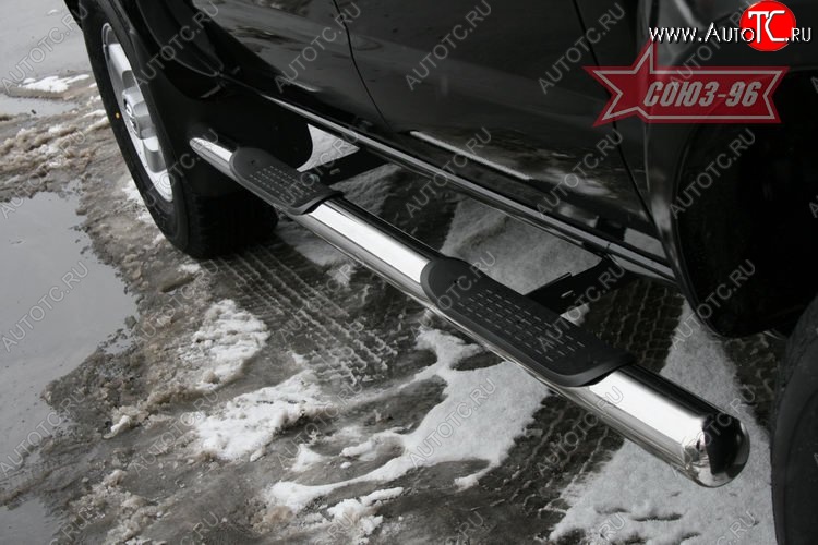 14 354 р. Защита порогов с проступью Souz-96 (d76) Nissan NP300 (2008-2013)  с доставкой в г. Пермь