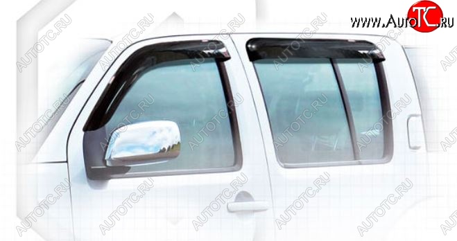 2 199 р. Дефлектора окон CA-Plastiс Nissan Pathfinder R51 дорестайлинг (2004-2007) (Classic полупрозрачный, Без хром.молдинга)  с доставкой в г. Пермь
