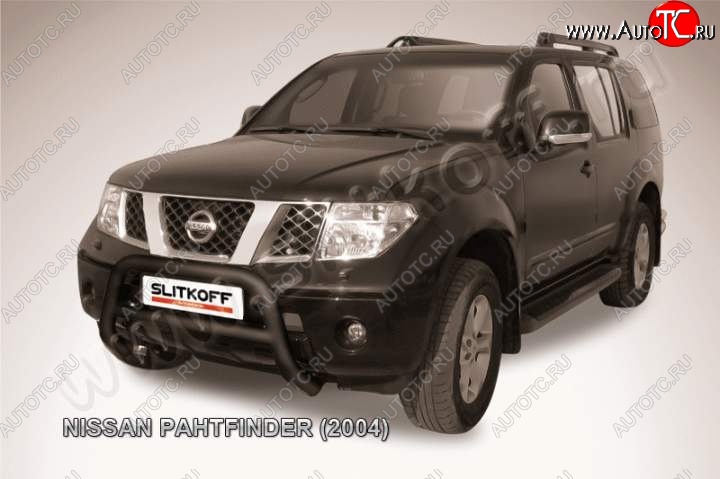 23 599 р. Кенгурятник d76 низкий  Nissan Pathfinder  R51 (2004-2007) дорестайлинг (Цвет: серебристый)  с доставкой в г. Пермь