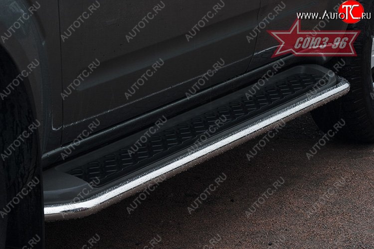 10 259 р. Защита штатных порогов рестайлинг Souz-96 (d42)  Nissan Pathfinder  R51 (2004-2007) дорестайлинг  с доставкой в г. Пермь