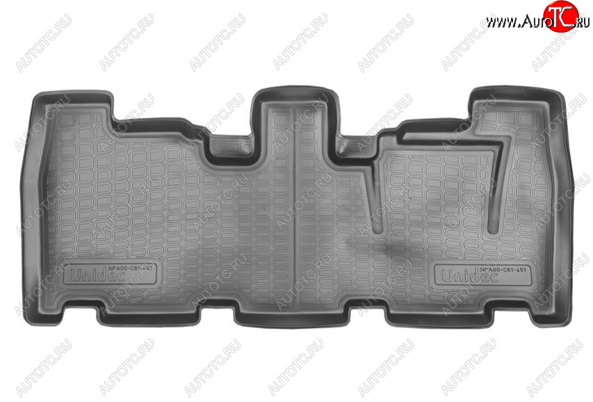 1 039 р. Коврик салонный Norplast Unidec (3-й ряд)  Nissan Pathfinder  R51 (2004-2014) дорестайлинг, рестайлинг (Цвет: черный)  с доставкой в г. Пермь
