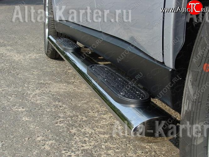 21 464 р. Пороги с листом d120x60 souz-96  Nissan Pathfinder  R52 (2012-2017) дорестайлинг  с доставкой в г. Пермь