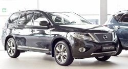 1 169 р. Зимняя заглушка решетки переднего бампера РА  Nissan Pathfinder  R52 (2012-2017) дорестайлинг  с доставкой в г. Пермь. Увеличить фотографию 2