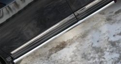 70 999 р. Защита порогов из круглой трубы диаметром 63 мм Russtal Nissan Pathfinder R52 дорестайлинг (2012-2017) (Защита порогов с со скосами на торцах (вариант 1))  с доставкой в г. Пермь. Увеличить фотографию 5