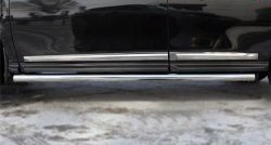 70 999 р. Защита порогов из круглой трубы диаметром 63 мм Russtal Nissan Pathfinder R52 дорестайлинг (2012-2017) (Защита порогов с со скосами на торцах (вариант 1))  с доставкой в г. Пермь. Увеличить фотографию 9