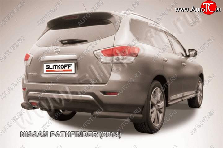 9 999 р. Уголки d76 Nissan Pathfinder R52 дорестайлинг (2012-2017) (Цвет: серебристый)  с доставкой в г. Пермь