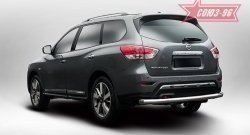 Защита заднего бампера Souz-96 (d76) Nissan Pathfinder  R52 (2012-2017) дорестайлинг
