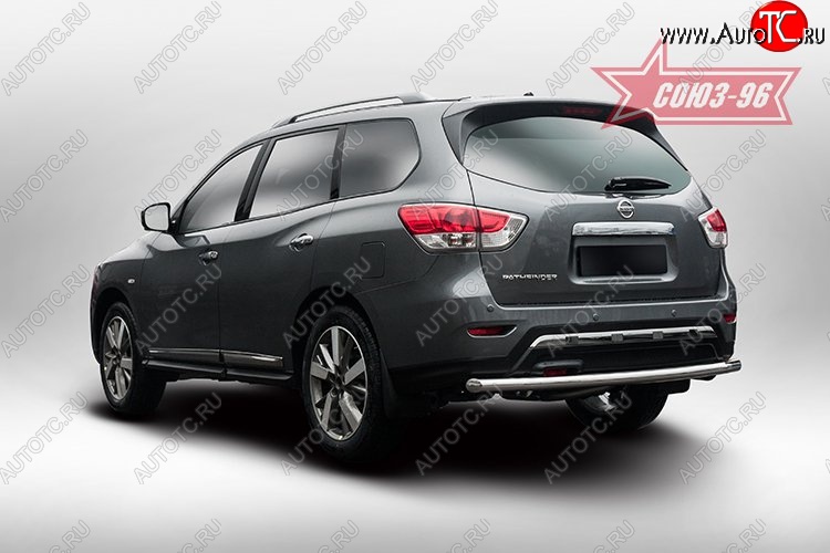 14 264 р. Задняя защита бампера с диаметром трубы 60мм Souz-96 Nissan Pathfinder R52 дорестайлинг (2012-2017)  с доставкой в г. Пермь