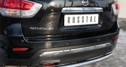 12 649 р. Защита заднего бампера (Ø63 мм, нержавейка) SLITKOFF Nissan Pathfinder R52 дорестайлинг (2012-2017)  с доставкой в г. Пермь. Увеличить фотографию 2