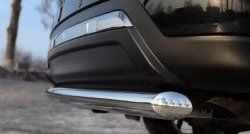 12 649 р. Защита заднего бампера (Ø63 мм, нержавейка) SLITKOFF Nissan Pathfinder R52 дорестайлинг (2012-2017)  с доставкой в г. Пермь. Увеличить фотографию 3