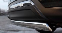 11 599 р. Защита заднего бампера (Ø75x42 мм, нержавейка) Russtal Nissan Pathfinder R52 дорестайлинг (2012-2017)  с доставкой в г. Пермь. Увеличить фотографию 3