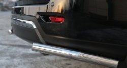 16 349 р. Защита заднего бампера (Ø63 мм уголки, нержавейка) SLITKOFF  Nissan Pathfinder  R52 (2012-2017) дорестайлинг  с доставкой в г. Пермь. Увеличить фотографию 3