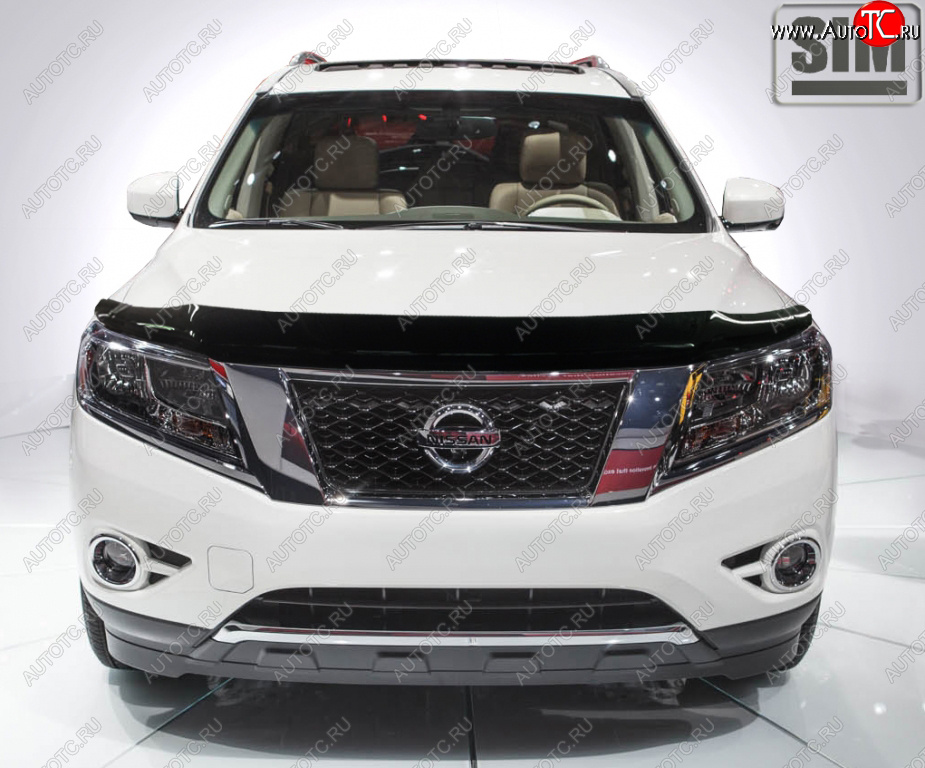 5 079 р. Дефлектор капота SIM Nissan Pathfinder R52 дорестайлинг (2012-2017)  с доставкой в г. Пермь