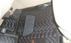 Комплект ковриков в салон Aileron 4 шт. (полиуретан, 3D с подпятником) Nissan Pathfinder  R52 (2012-2017) дорестайлинг