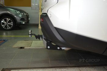 19 689 р. Фаркоп Petroil Tuning (съемный квадрат) Nissan Pathfinder R53 (2021-2025) (с нержавеющей накладкой)  с доставкой в г. Пермь. Увеличить фотографию 2