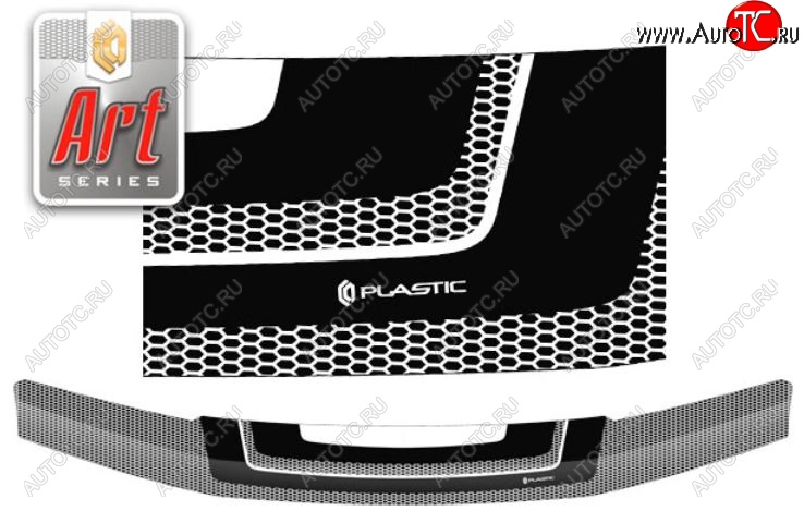 2 199 р. Дефлектор капота CA-Plastiс  Nissan Pathfinder  R51 (2009-2014) рестайлинг (Серия Art белая)  с доставкой в г. Пермь