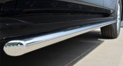 14 999 р. Защита порогов из круглой трубы диаметром 42 мм (рестайлинг) SLITKOFF Nissan Patrol 6 Y62 дорестайлинг (2010-2014)  с доставкой в г. Пермь. Увеличить фотографию 4