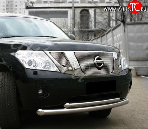 6 299 р. Декоративная вставка решетки радиатора (рестайлинг) Berkut Nissan Patrol 5 Y61 2-ой рестайлинг (2004-2010)  с доставкой в г. Пермь
