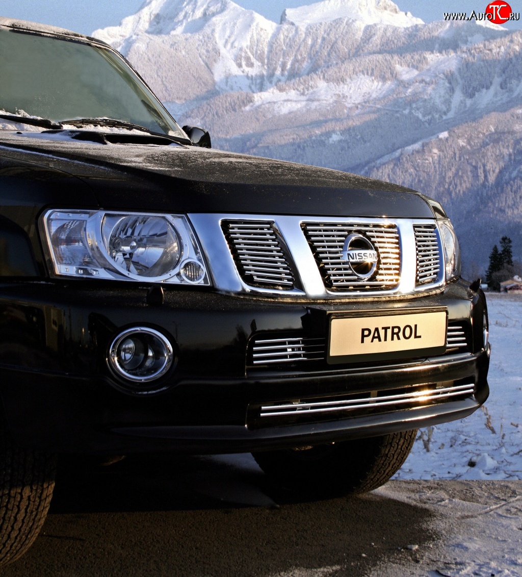 6 399 р. Декоративная вставка воздухозаборника (рестайлинг) Berkut Nissan Patrol 5 Y61 2-ой рестайлинг (2004-2010)  с доставкой в г. Пермь