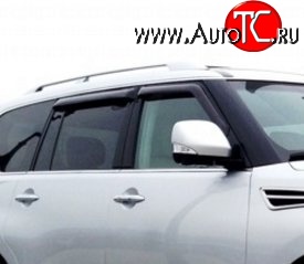 1 449 р. Комплект дефлекторов окон SkyLine Nissan Patrol 6 Y62 дорестайлинг (2010-2014)  с доставкой в г. Пермь