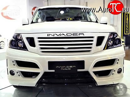 25 349 р. Решётка радиатора Invader Style Nissan Patrol 6 Y62 дорестайлинг (2010-2014) (Неокрашенная)  с доставкой в г. Пермь