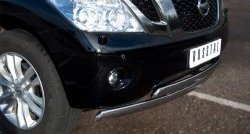 17 999 р. Защита переднего бампера (2 трубыØ75х42 мм, нержавейка) Russtal Nissan Patrol 6 Y62 дорестайлинг (2010-2014)  с доставкой в г. Пермь. Увеличить фотографию 2