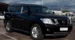 17 999 р. Защита переднего бампера (2 трубыØ75х42 мм, нержавейка) Russtal Nissan Patrol 6 Y62 дорестайлинг (2010-2014)  с доставкой в г. Пермь. Увеличить фотографию 4