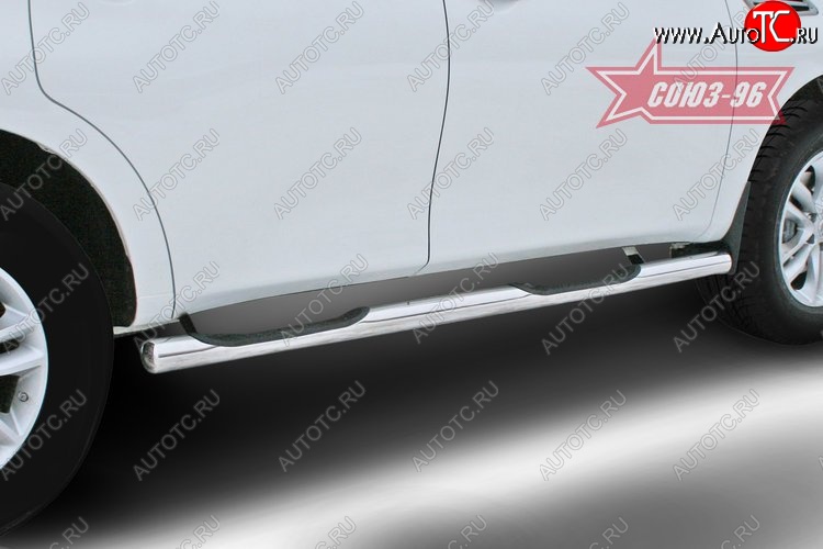 23 894 р. Защита порогов с проступью Souz-96 (d76) Nissan Patrol 6 Y62 дорестайлинг (2010-2014)  с доставкой в г. Пермь