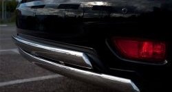 17 999 р. Защита заднего бампера (2 трубы Ø76х42 мм, нержавейка) Russtal Nissan Patrol 6 Y62 дорестайлинг (2010-2014)  с доставкой в г. Пермь. Увеличить фотографию 3