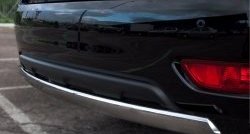 11 599 р. Защита заднего бампера из овальной трубы диаметром 75x42 мм Russtal Nissan Patrol 6 Y62 дорестайлинг (2010-2014)  с доставкой в г. Пермь. Увеличить фотографию 3