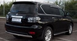 11 599 р. Защита заднего бампера из овальной трубы диаметром 75x42 мм Russtal Nissan Patrol 6 Y62 дорестайлинг (2010-2014)  с доставкой в г. Пермь. Увеличить фотографию 4