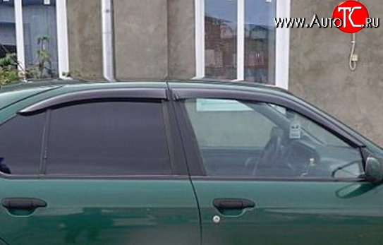 1 059 р. Комплект дефлекторов окон (ветровиков) 4 шт. Russtal Nissan Primera седан P11 дорестайлинг (1995-2000)  с доставкой в г. Пермь