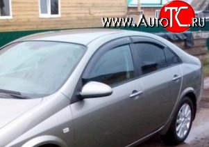 1 059 р. Комплект дефлекторов окон (ветровиков) Russtal Nissan Primera 3 седан P12 (2001-2008)  с доставкой в г. Пермь