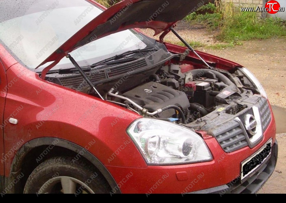 2 199 р. Газовые упоры капота Berkut Nissan Qashqai 1 дорестайлинг (2007-2010)  с доставкой в г. Пермь