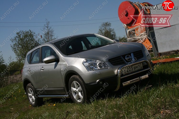 10 889 р. Защита переднего бампера Souz-96 (d60) Nissan Qashqai 1 дорестайлинг (2007-2010)  с доставкой в г. Пермь