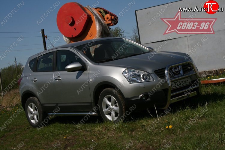 16 019 р. Защита переднего бампера Souz-96 (d60)  Nissan Qashqai  1 (2007-2010) дорестайлинг  с доставкой в г. Пермь