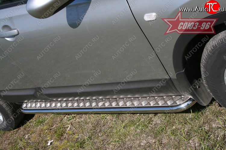 13 274 р. Защита порогов с листом Souz-96 (d42).  Nissan Qashqai  1 (2007-2010) дорестайлинг  с доставкой в г. Пермь