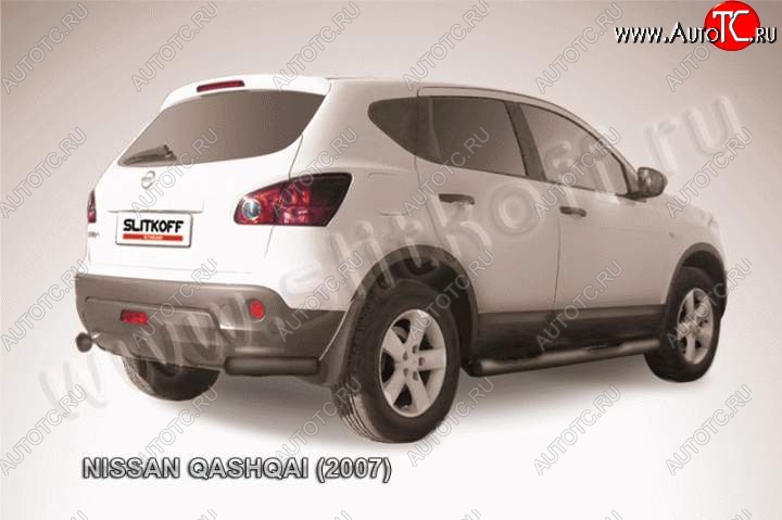 4 699 р. Уголки d57 Nissan Qashqai 1 дорестайлинг (2007-2010) (Цвет: серебристый)  с доставкой в г. Пермь
