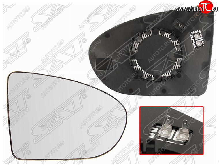 819 р. Правое полотно зеркала SAT (сферическое, с обогревом) Nissan Qashqai 1 J10 рестайлинг (2010-2013)  с доставкой в г. Пермь