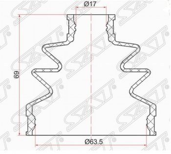 264 р. Пыльник шруса SAT  Nissan Qashqai ( 1,  2) (2007-2022), Nissan Qashqai +2  1 (2008-2014), Nissan X-trail ( 1 T30,  2 T31) (2000-2015), Renault Koleos ( 1) (2007-2016)  с доставкой в г. Пермь. Увеличить фотографию 2