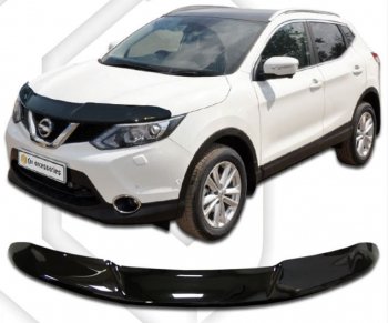 Дефлектор капота CA-Plastic Nissan Qashqai  2 (2013-2019) J11 дорестайлинг