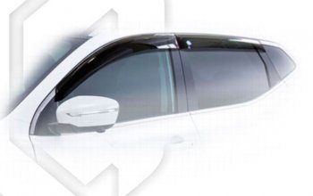 Дефлектора окон CA-Plastic Nissan Qashqai  2 (2013-2019) J11 дорестайлинг (Classic полупрозрачный)