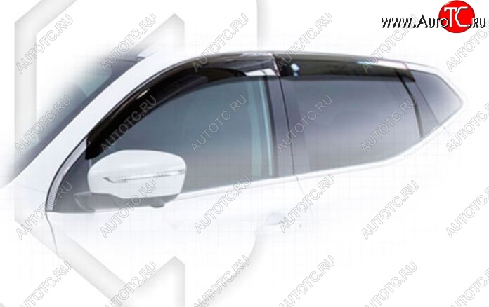 1 999 р. Дефлектора окон CA-Plastic  Nissan Qashqai  2 (2013-2019) J11 дорестайлинг (Classic полупрозрачный)  с доставкой в г. Пермь