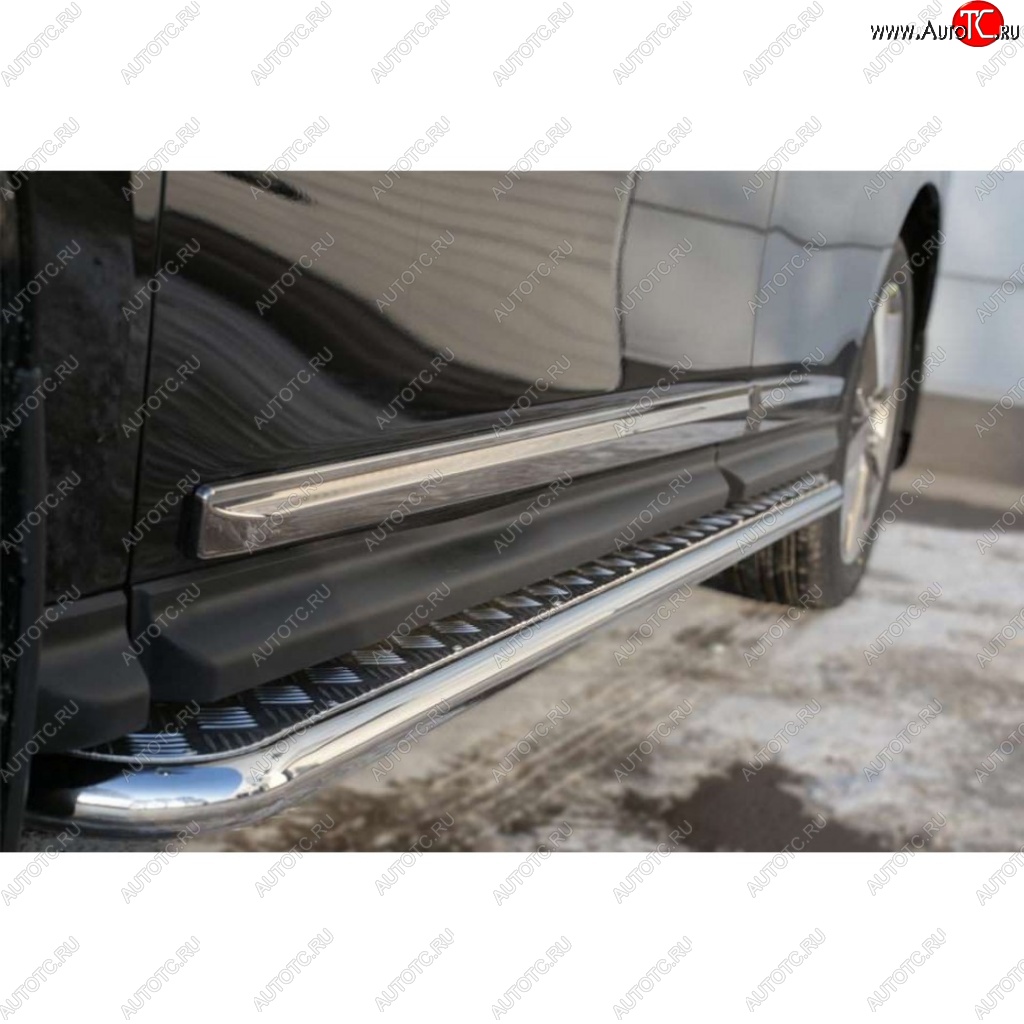 20 949 р. Защита порогов из круглой трубы диаметром 42 мм SLITKOFF v2  Nissan Qashqai  2 (2013-2019) J11 дорестайлинг  с доставкой в г. Пермь